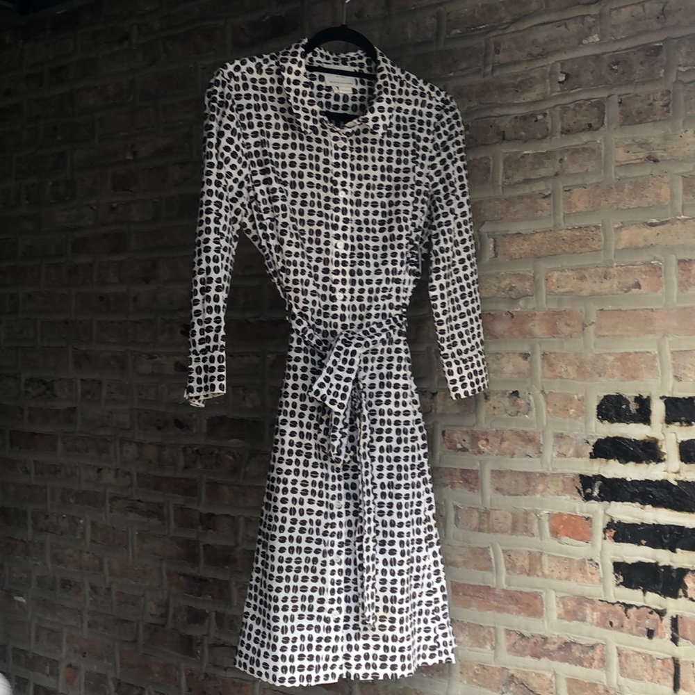 Light cotton dress, coffee bean print!